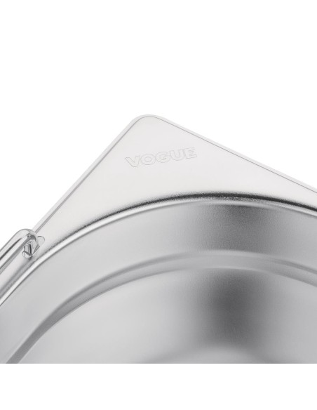 Bac GN 1/1 inox Vogue 100mm - Poignées pratiques