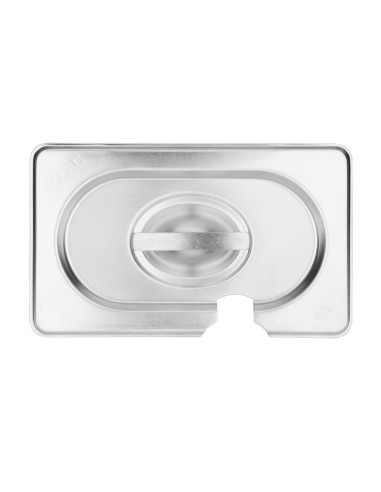 Couvercle inox GN 1/9 Vogue avec encoche