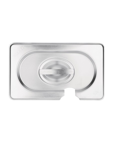 Couvercle inox GN 1/9 Vogue avec encoche