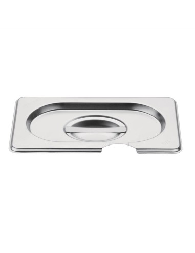 Couvercle inox GN 1/9 Vogue avec encoche