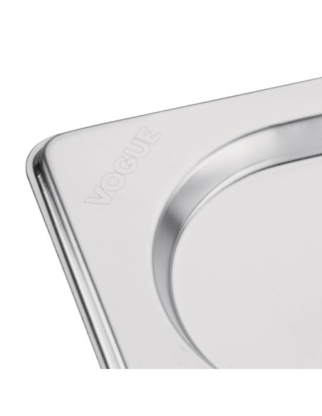 Couvercle inox GN 1/9 Vogue avec encoche