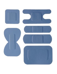Pansements bleus assortis Aero - boîte de 100 stériles