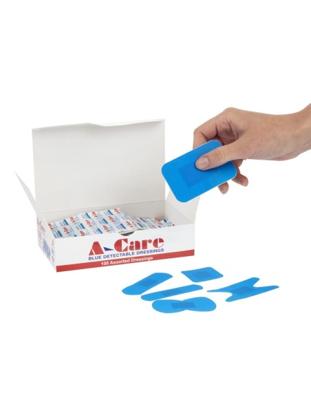 Pansements bleus assortis Aero - boîte de 100 stériles