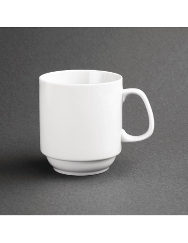 Mugs empilables blancs 284 ml Olympia - lot de 12