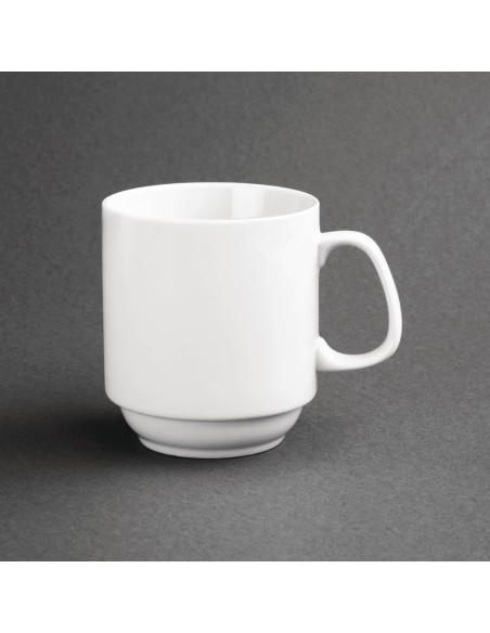 Mugs empilables blancs 284 ml Olympia - lot de 12
