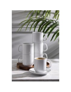 Mugs empilables blancs 284 ml Olympia - lot de 12 2