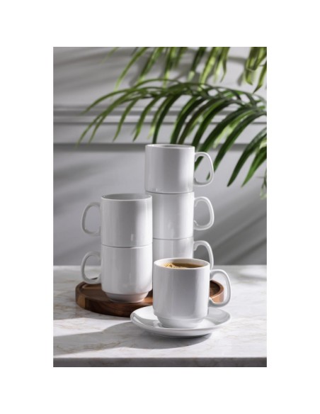 Mugs empilables blancs 284 ml Olympia - lot de 12