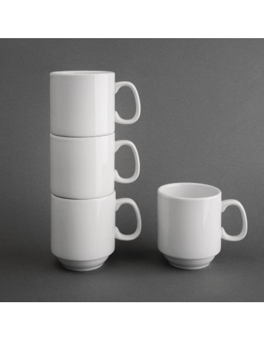 Mugs empilables blancs 284 ml Olympia - lot de 12