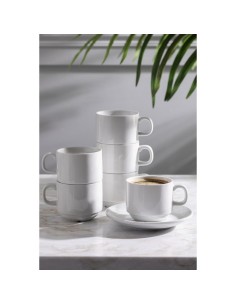 Tasse à thé empilable blanche Olympia 200ml - lot de 12 2