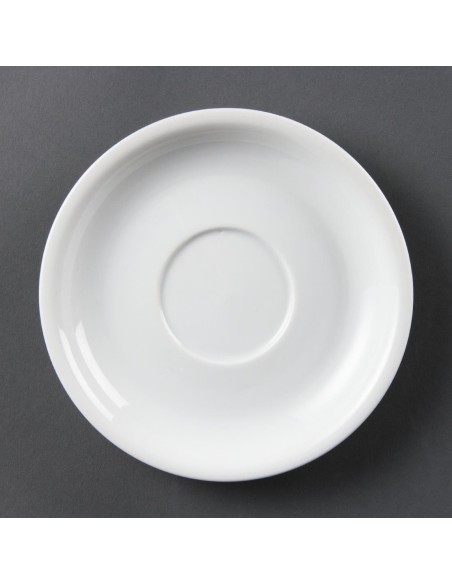 Soucoupes Olympia Whiteware 160 mm - lot de 12