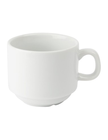 Tasse à thé empilable blanche Olympia 200ml - lot de 12