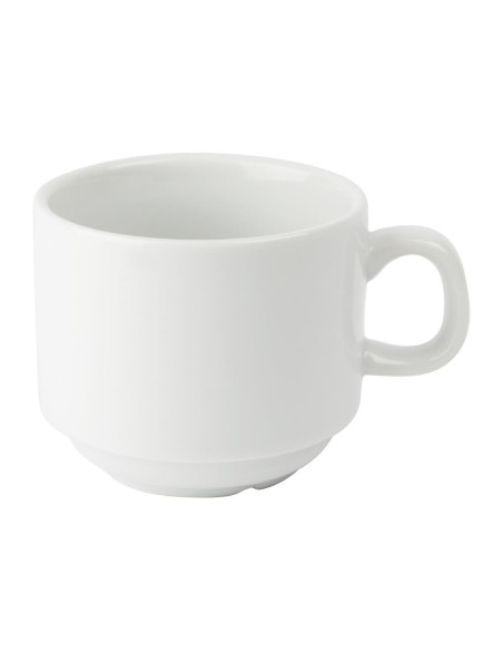 Tasse à thé empilable blanche Olympia 200ml - lot de 12
