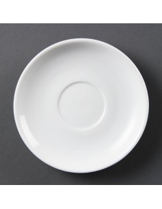 Soucoupes empilables Olympia Whiteware - lot de 12