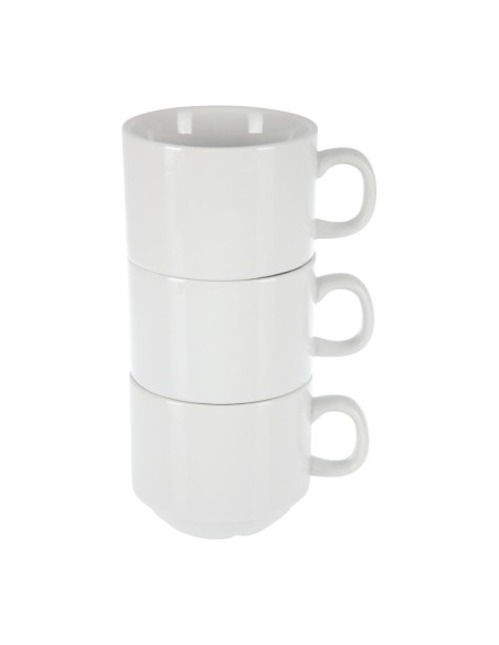 Tasse à thé empilable blanche Olympia 200ml - lot de 12