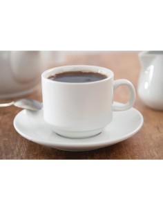 Soucoupes empilables Olympia Whiteware - lot de 12 2