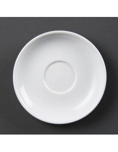 Soucoupes expresso Olympia Whiteware 85 ml - lot de 12