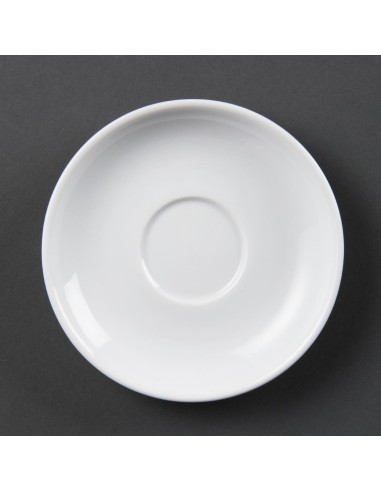 Soucoupes expresso Olympia Whiteware 85 ml - lot de 12
