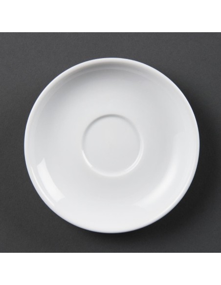 Soucoupes expresso Olympia Whiteware 85 ml - lot de 12
