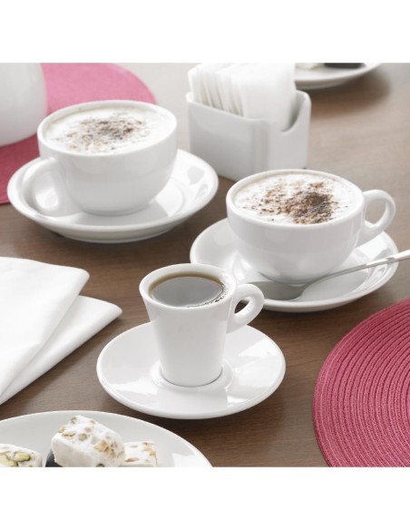 Soucoupes Olympia Whiteware 160 mm - lot de 12