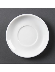 Soucoupes empilables Olympia Whiteware 150mm - lot de 12