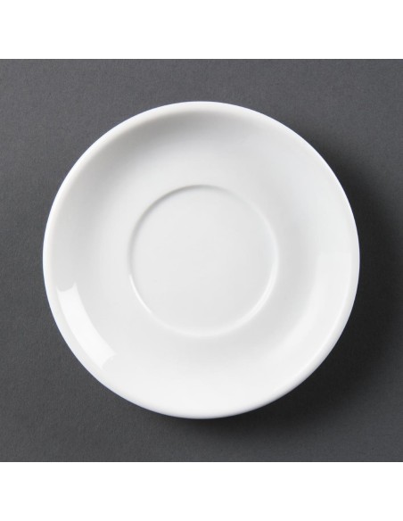Soucoupes empilables Olympia Whiteware 150mm - lot de 12