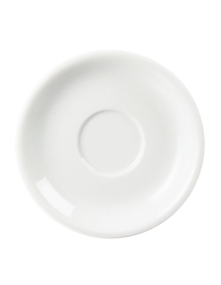 Soucoupes cappuccino Olympia Whiteware - lot de 12