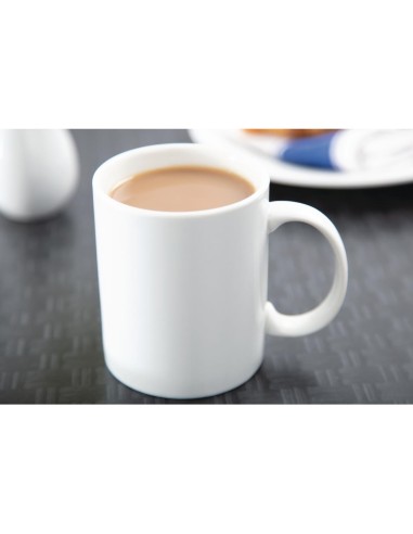 Mug blanc Olympia Whiteware 284 ml - Lot de 12