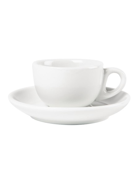 Soucoupes expresso Olympia Whiteware 85 ml - lot de 12