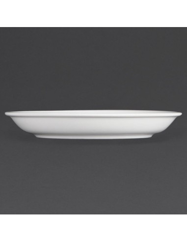 Soucoupes cappuccino Olympia Whiteware - lot de 12