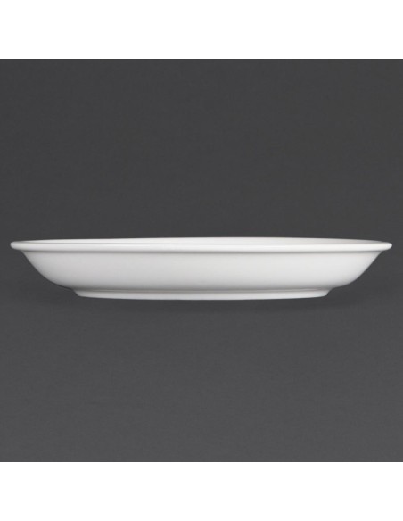 Soucoupes cappuccino Olympia Whiteware - lot de 12