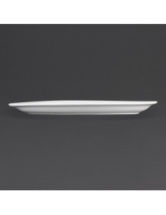 Assiettes ovales blanches Olympia 250mm - lot de 6 2