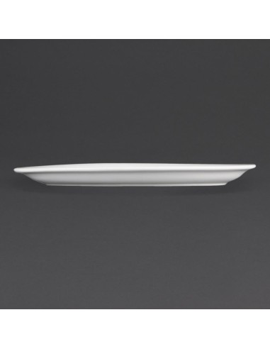 Assiettes ovales blanches Olympia 250mm - lot de 6