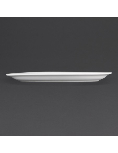 Assiettes ovales blanches Olympia 250mm - lot de 6