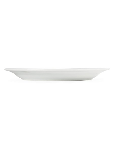 Assiettes à bord large blanches Olympia 230 mm - lot de 12