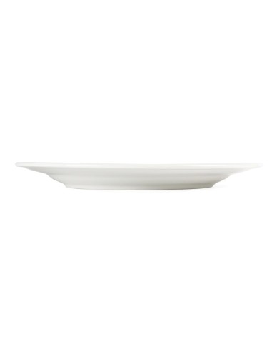 Assiettes à bord large blanches Olympia 310 mm - lot de 6