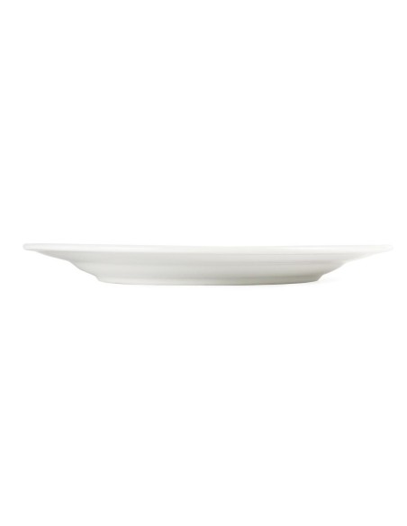 Assiettes à bord large blanches Olympia 310 mm - lot de 6