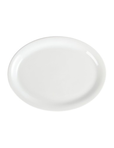 Assiettes ovales blanches Olympia 295mm - lot de 6