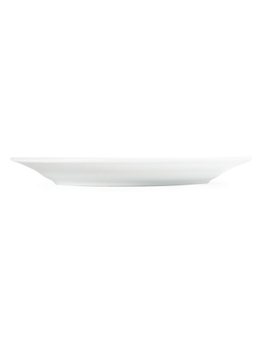 Assiettes à bord large blanches Olympia 202 mm - lot de 12