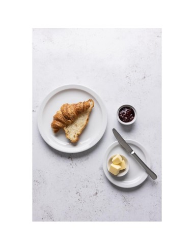 Assiettes Olympia Whiteware 180 mm - lot de 12