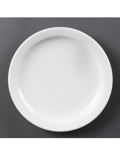 Assiettes Olympia Whiteware 202 mm - lot de 12