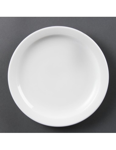 Assiettes Olympia Whiteware 202 mm - lot de 12
