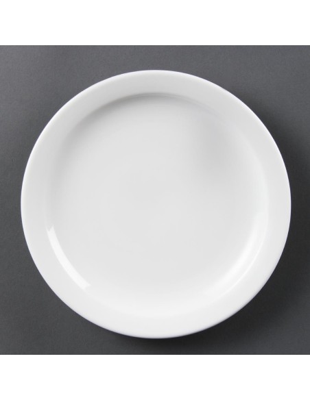 Assiettes Olympia Whiteware 202 mm - lot de 12