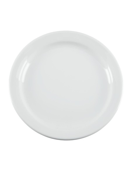 Assiettes Olympia Whiteware 180 mm - lot de 12