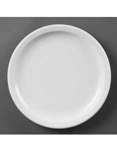 Assiettes Olympia Whiteware 230mm - lot de 12
