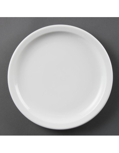 Assiettes Olympia Whiteware 230mm - lot de 12