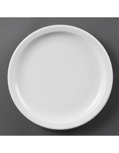 Assiettes Olympia Whiteware 230mm - lot de 12