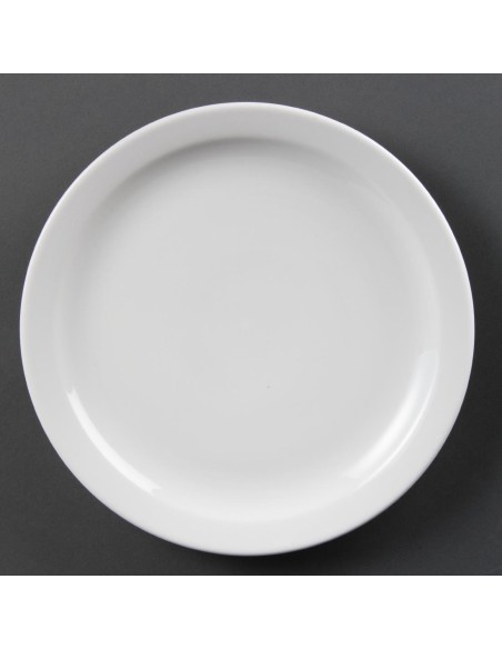 Assiettes Olympia Whiteware 250mm - lot de 12