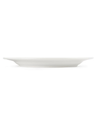 Assiettes à bord large blanches Olympia 280 mm - lot de 6