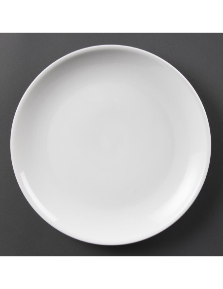 Assiettes plates rondes Olympia Whiteware 280mm - lot de 6