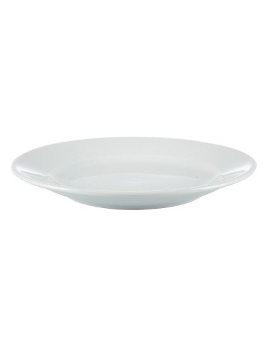 Assiettes à bord large blanches Olympia 165 mm - lot de 12